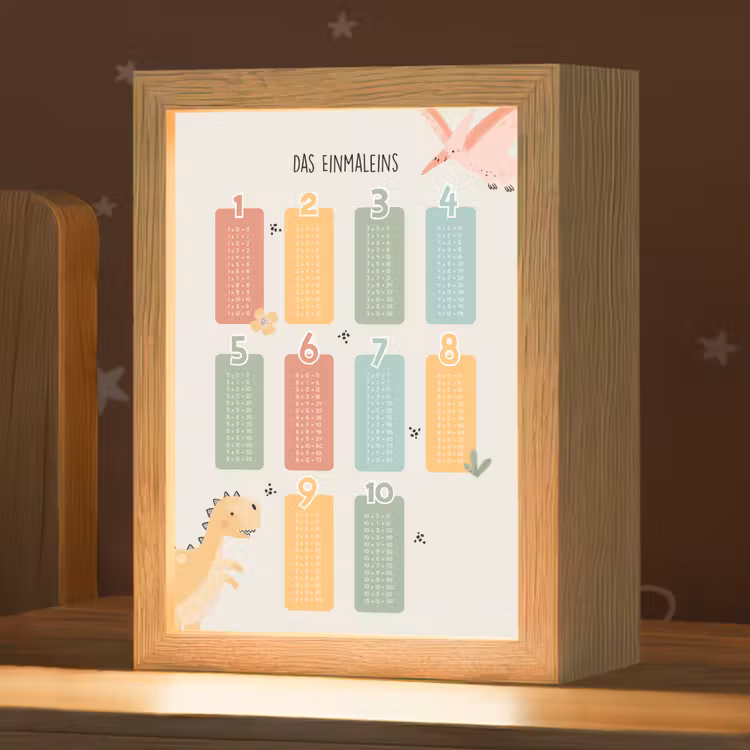 Educatief - Leren rekenen - Dino - Vermenigvuldigingstabel Light Box met kabel klein -zzz_3d_website