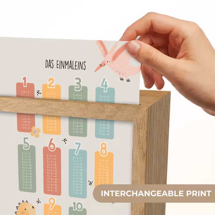 Educatief - Leren rekenen - Dino - Vermenigvuldigingstabel Light Box met kabel (Kinderlampje) klein -USP_websiteprintEN