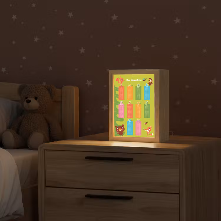 Educatief - Leren rekenen - Bosdieren - Vermenigvuldigingstabel Light Box met kabel klein -sfeer1_kind