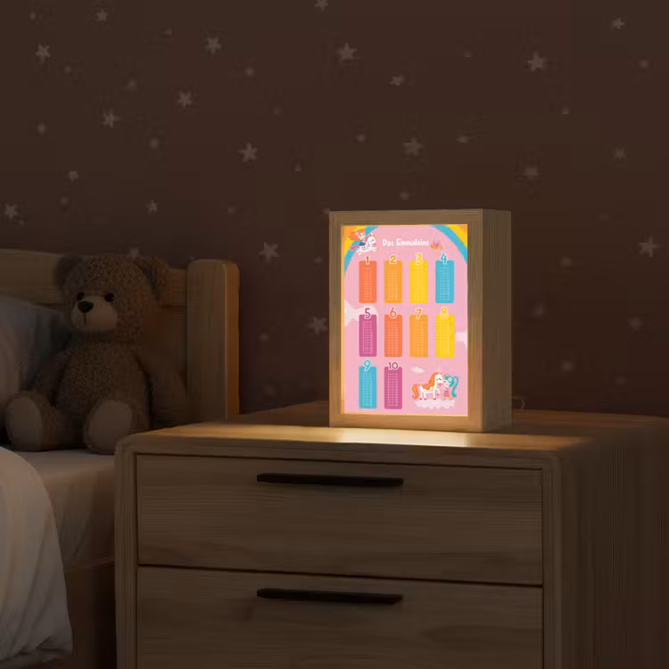 Educatief - Leren rekenen - Eenhoorn - Vermenigvuldigingstabel Light Box met kabel klein -sfeer1_kind