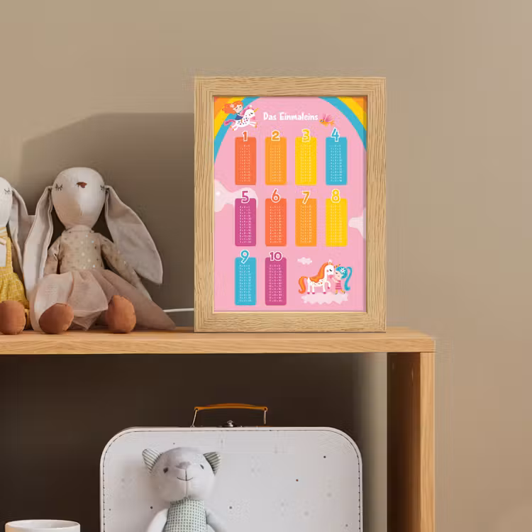 Educatief - Leren rekenen - Eenhoorn - Vermenigvuldigingstabel Light Box met kabel klein -sfeer2_kind