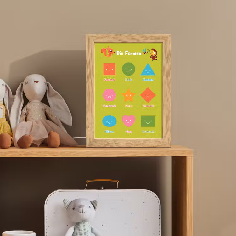 Educatief - Vormen leren - Groen - Geometrische vormen Light Box met kabel klein -sfeer2_kind