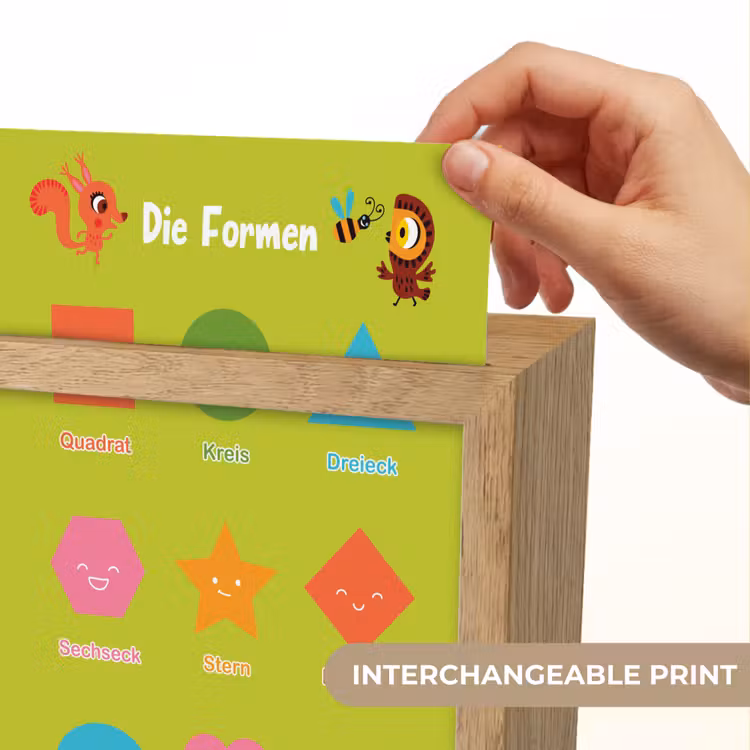 Educatief - Vormen leren - Groen - Geometrische vormen Light Box met kabel (Kinderlampje) klein -USP_websiteprintEN