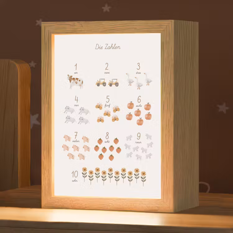 Educatief - Leren tellen - Beige - 1-10 - Boerderij Light Box met kabel klein -zzz_3d_website