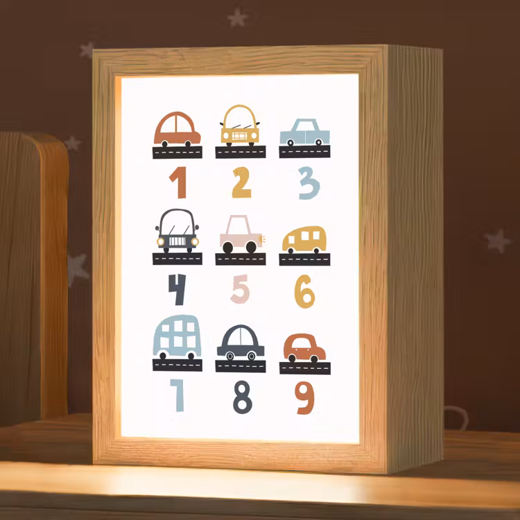 Educatief - Leren tellen - Auto's - 1-10 - Jongens Light Box met kabel klein -zzz_3d_website