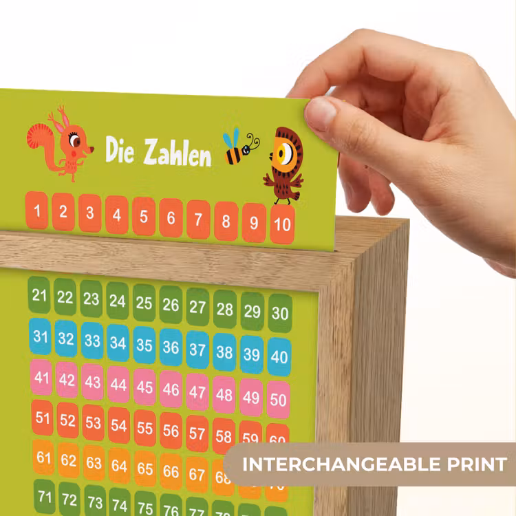 Educatief - Leren tellen - Groen - Bos dieren - Getallen Light Box met kabel (Kinderlampje) klein -USP_websiteprintEN