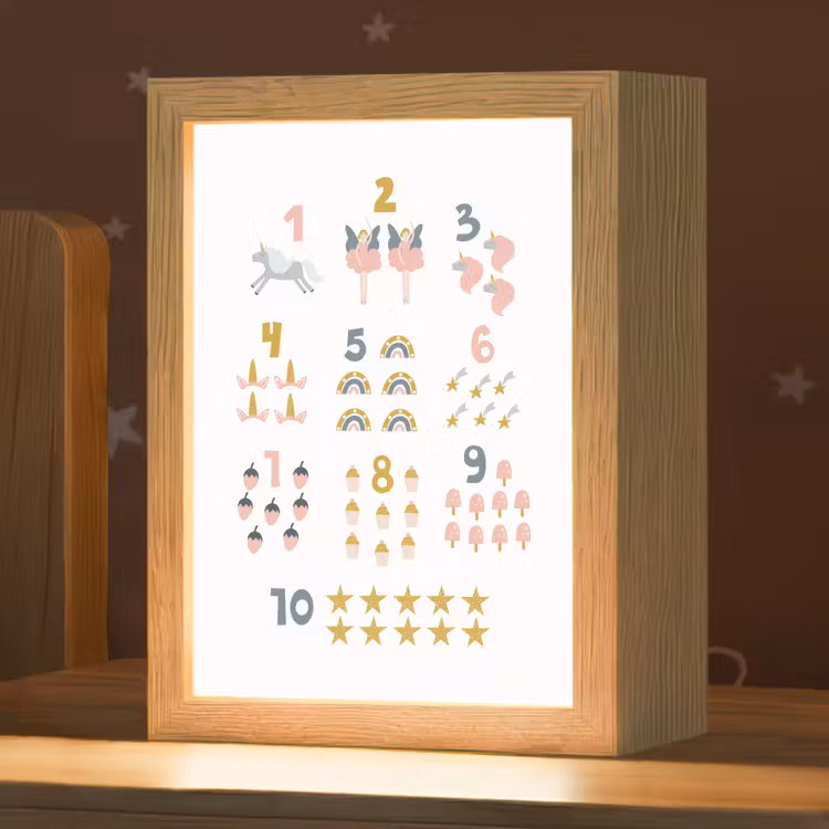 Educatief - Leren tellen - Wit - 1-10 - Meisjes Light Box met kabel klein -zzz_3d_website