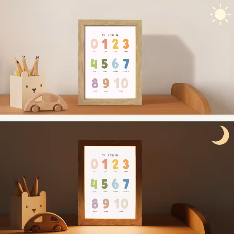 Educatief - Leren tellen - Wit - Kleuren - 1-10 Light Box met kabel klein -sfeer3_kind