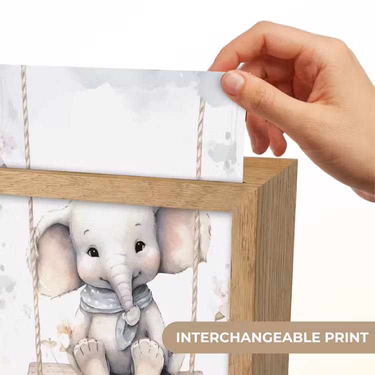 Olifant - Dier - Kinderen Light Box met kabel (Kinderlampje) klein -USP_websiteprintEN