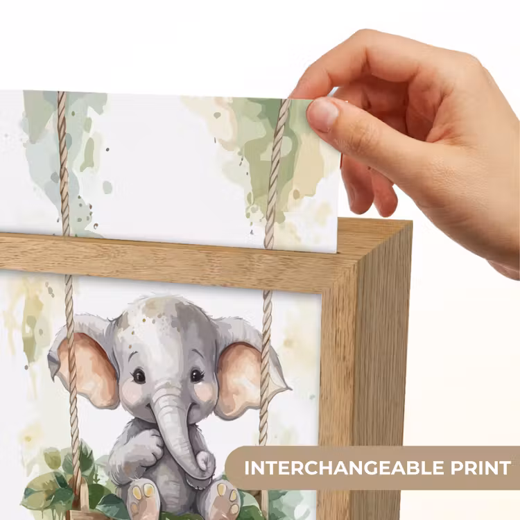 Olifant - Dier - Kinderen - Jungle Light Box met kabel (Kinderlampje) klein -USP_websiteprintEN