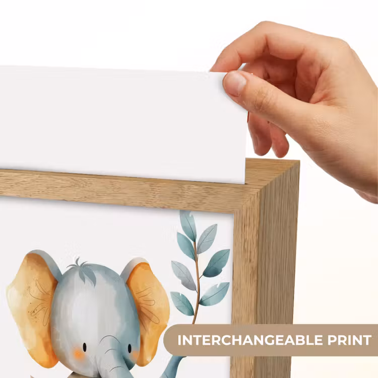 Olifant - Dier - Pastel kleuren Light Box met kabel (Kinderlampje) klein -USP_websiteprintEN