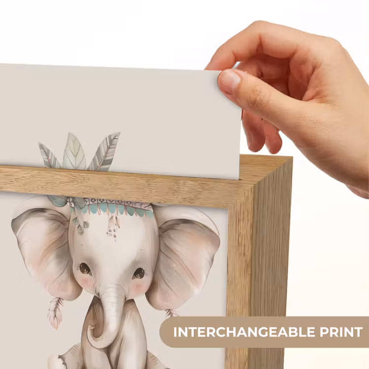 Olifant - Bohemian - Dieren - Boho Light Box met kabel (Kinderlampje) klein -USP_websiteprintEN