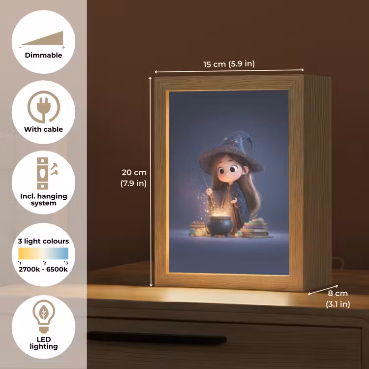Tovenares - Magisch - Blauw - Toveren Light Box met kabel (Kinderlampje) klein -USP_EN