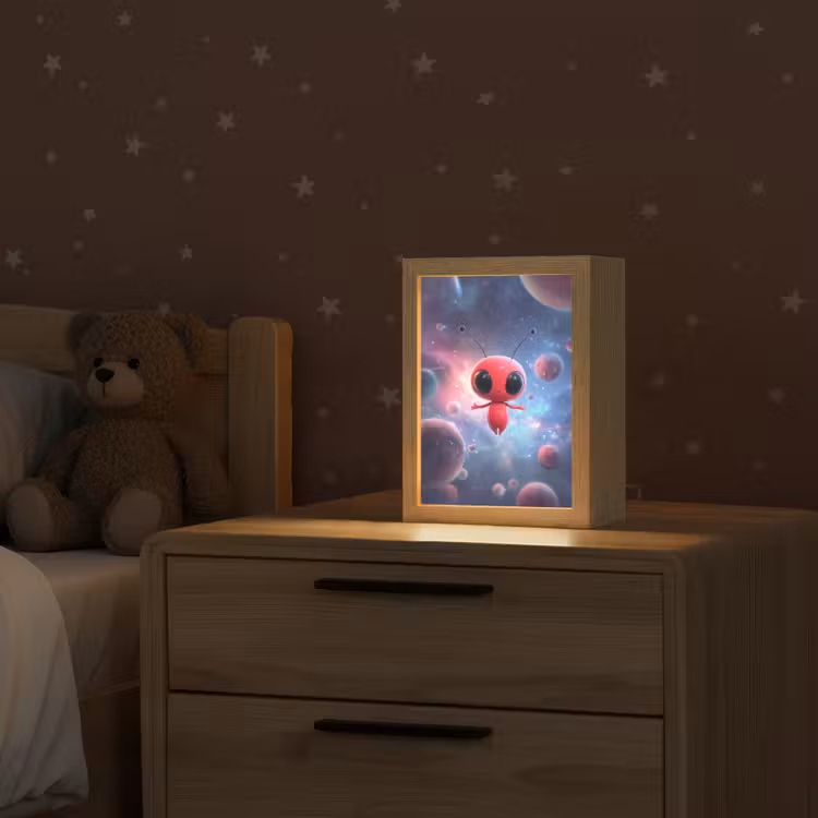Buitenaards wezen - Rood - Planeten Light Box met kabel klein -sfeer1_kind
