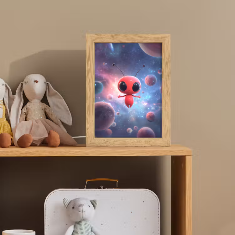 Buitenaards wezen - Rood - Planeten Light Box met kabel klein -sfeer2_kind