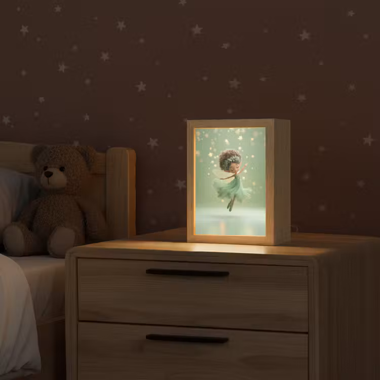 Fee - Groen - Sprookje - Sterren Light Box met kabel klein -sfeer1_kind