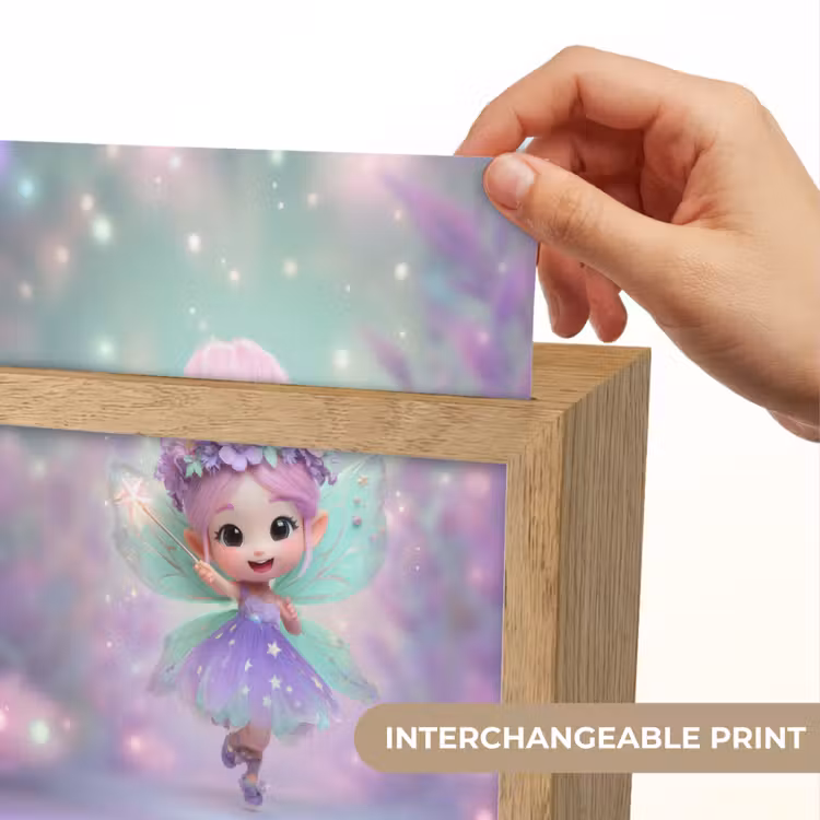 Fee - Paars - Sprookje Light Box met kabel (Kinderlampje) klein -USP_websiteprintEN