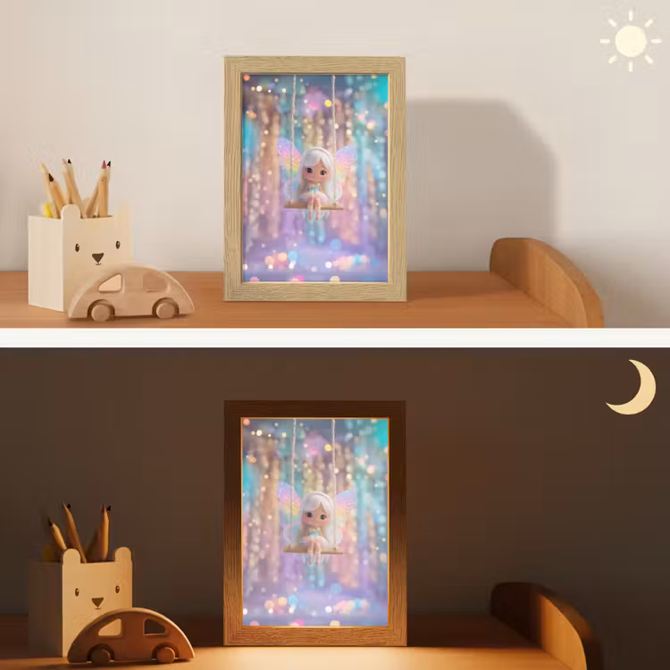 Fee - Schommel - Paars - Glinsters Light Box met kabel klein -sfeer3_kind