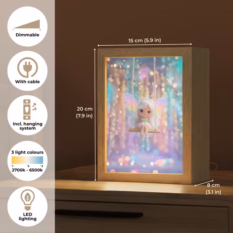 Fee - Schommel - Paars - Glinsters Light Box met kabel (Kinderlampje) klein -USP_EN