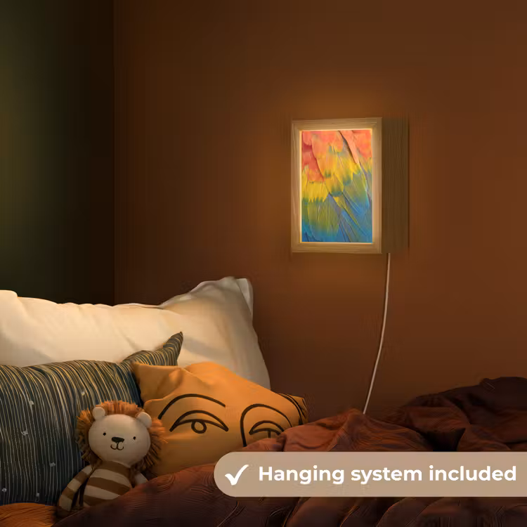 Veren - Ara - Kleurrijk Light Box met kabel (Kinderlampje) klein -sfeer5_kind_EN