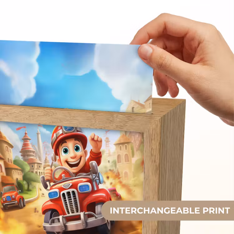 Brandweer - Jongens - Kinderen - Auto Light Box met kabel (Kinderlampje) klein -USP_websiteprintEN