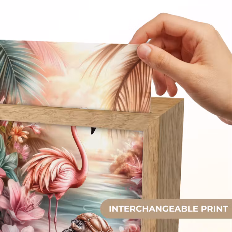 Flamingo - Schildpad - Roze Light Box met kabel (Kinderlampje) klein -USP_websiteprintEN
