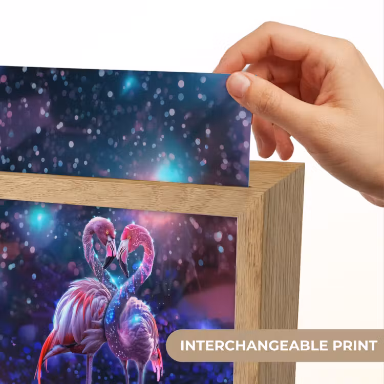 Flamingo's - Dieren - Ruimte - Galaxy Light Box met kabel (Kinderlampje) klein -USP_websiteprintEN