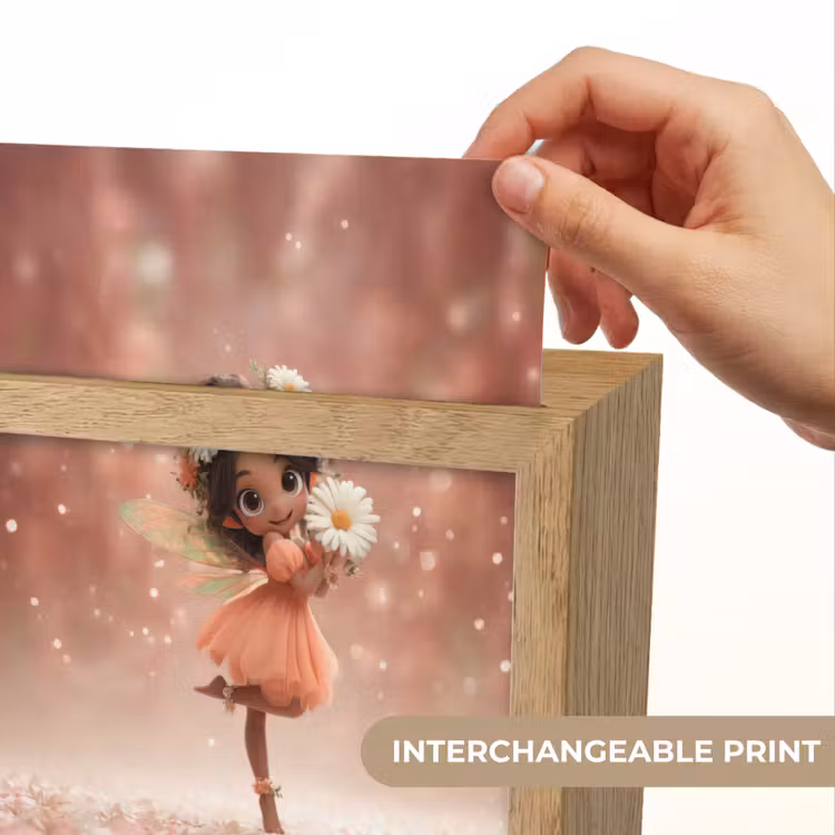 Bloemenfee - Roze - Meisje Light Box met kabel (Kinderlampje) klein -USP_websiteprintEN