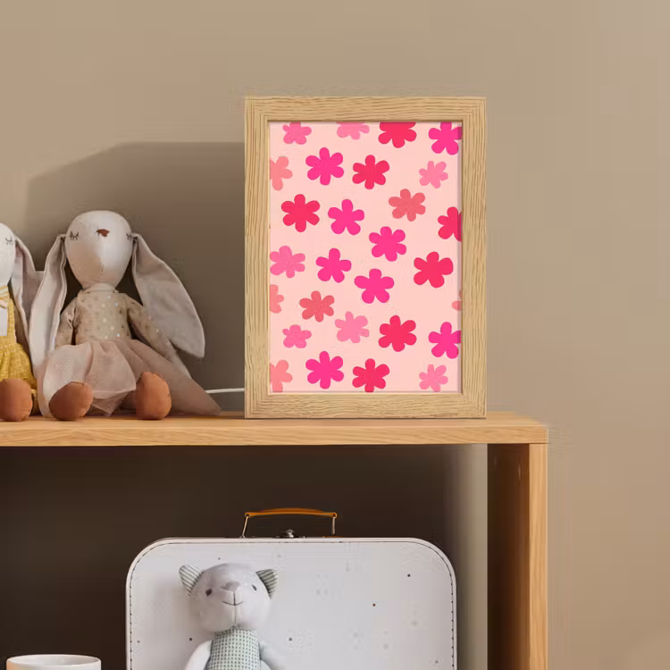 Bloemen - Patroon - Roze Light Box met kabel klein -sfeer2_kind