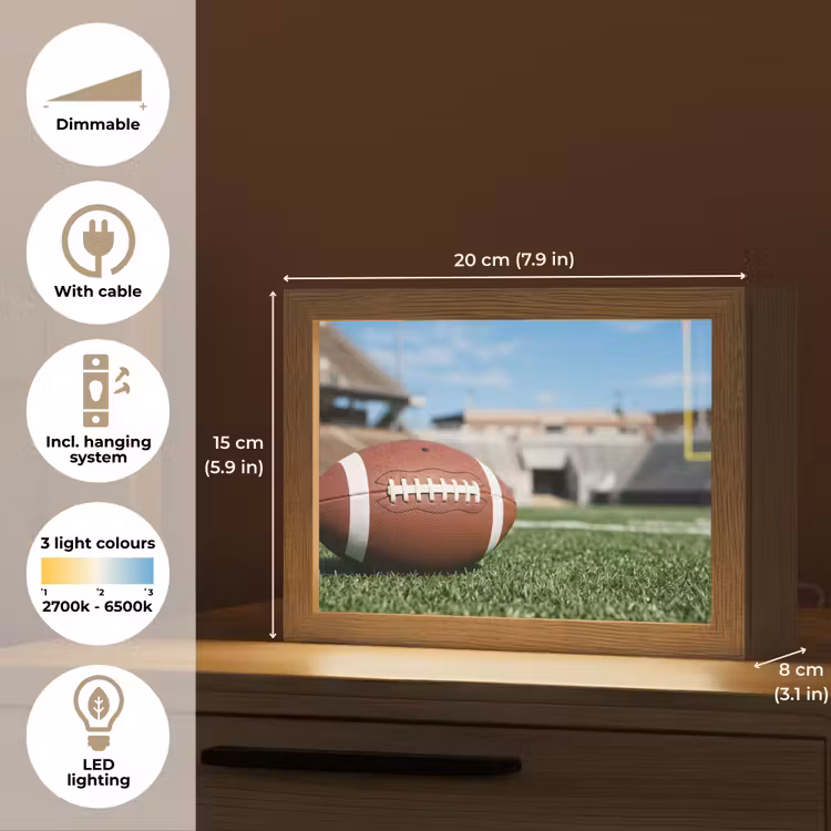 Football - Veld - Stadion - Sport Light Box met kabel (Kinderlampje) klein -USP_EN