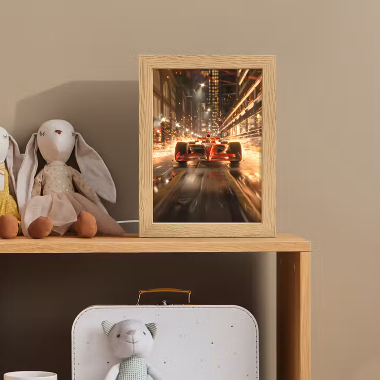 Formule 1 - Auto - Race - Goud - Jongens Light Box met kabel klein -sfeer2_kind