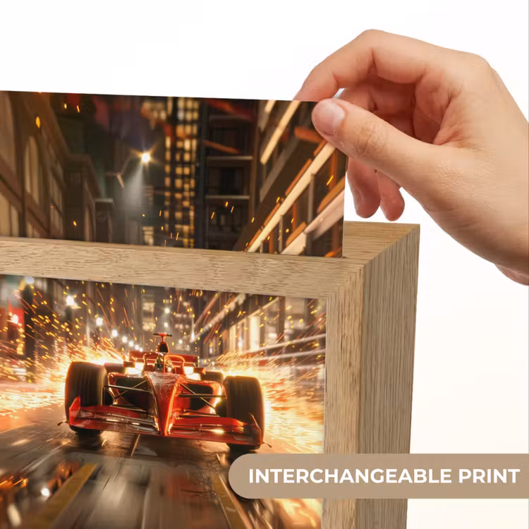 Formule 1 - Auto - Race - Goud - Jongens Light Box met kabel (Kinderlampje) klein -USP_websiteprintEN