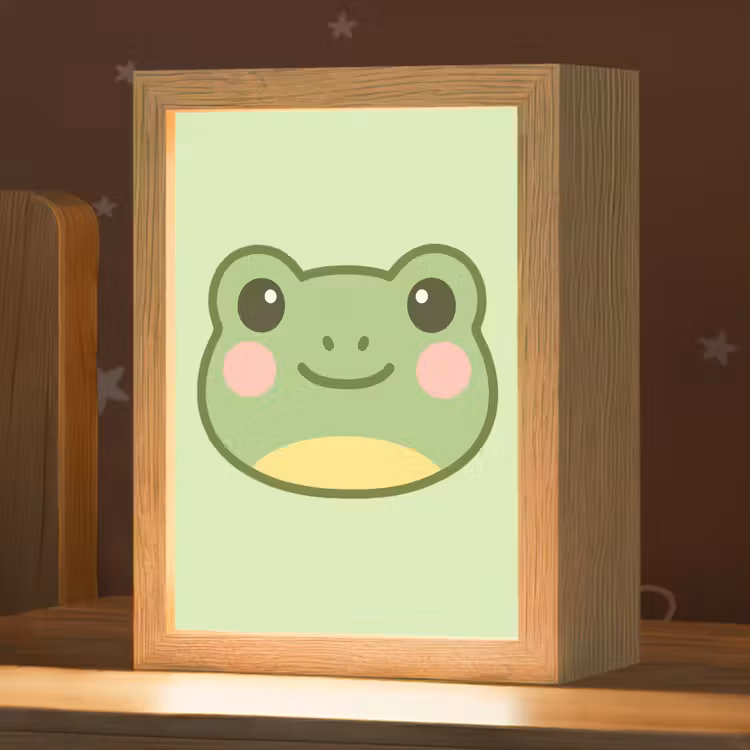 Kikker - Groen - Vriendelijkheid Light Box met kabel klein -zzz_3d_website