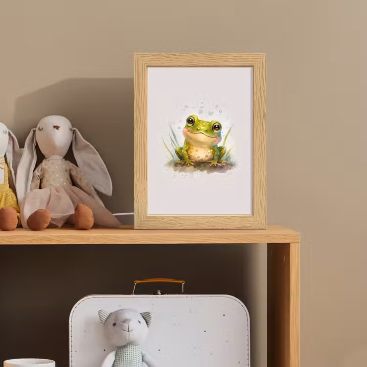 Kikker - Groen - Waterverf - Dieren - Jongen - Meisje Light Box met kabel klein -sfeer2_kind