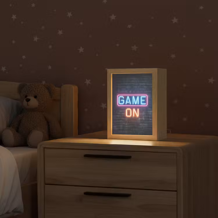 Game on - Neon - Muur Light Box met kabel klein -sfeer1_kind
