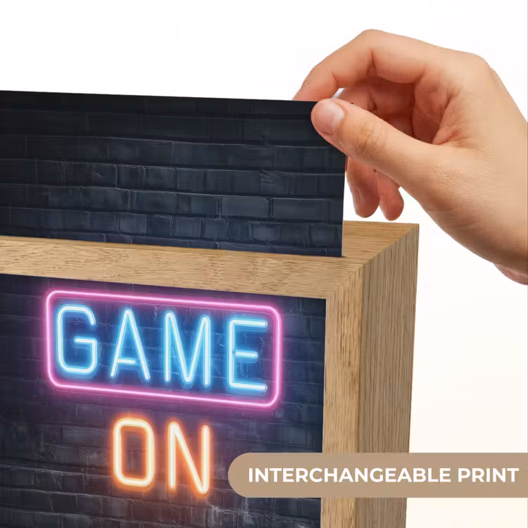 Game on - Neon - Muur Light Box met kabel (Kinderlampje) klein -USP_websiteprintEN