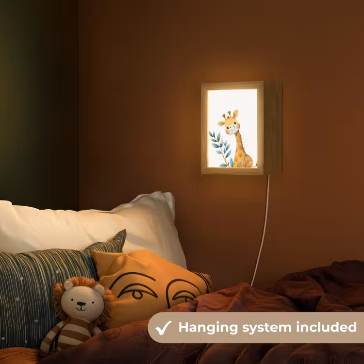 Giraf - Dier - Wilde dieren Light Box met kabel (Kinderlampje) klein -sfeer5_kind_EN