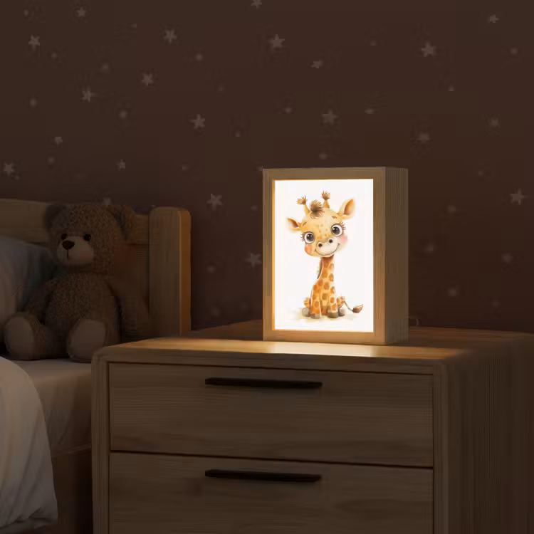 Giraf - Baby dier - Wilde dieren Light Box met kabel klein -sfeer1_kind