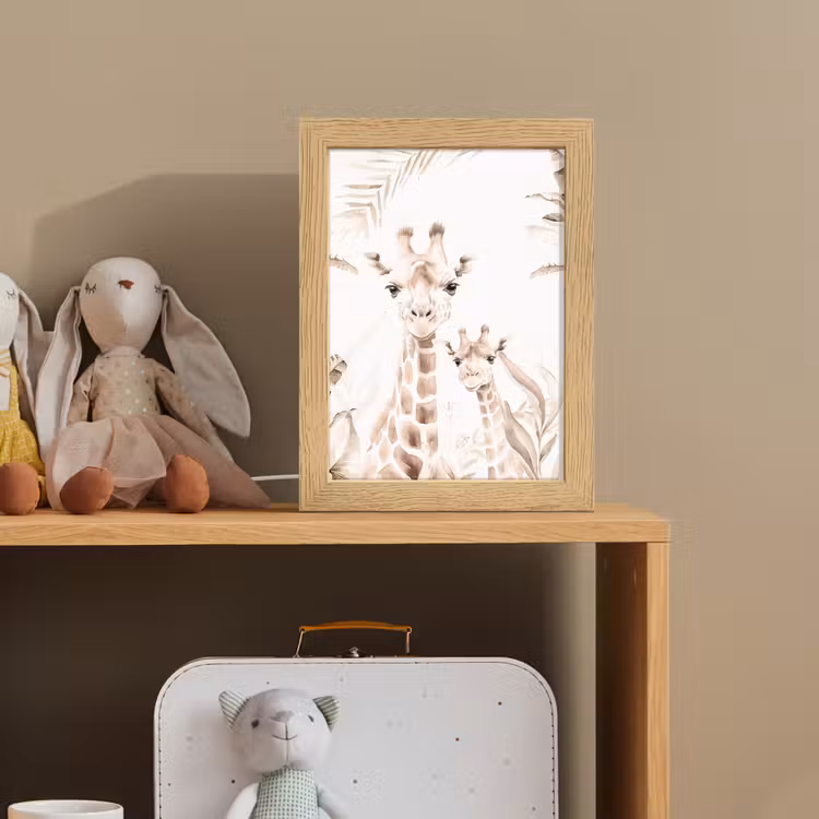 Giraffe - Jungle - Bruin - Kinderen Light Box met kabel klein -sfeer2_kind