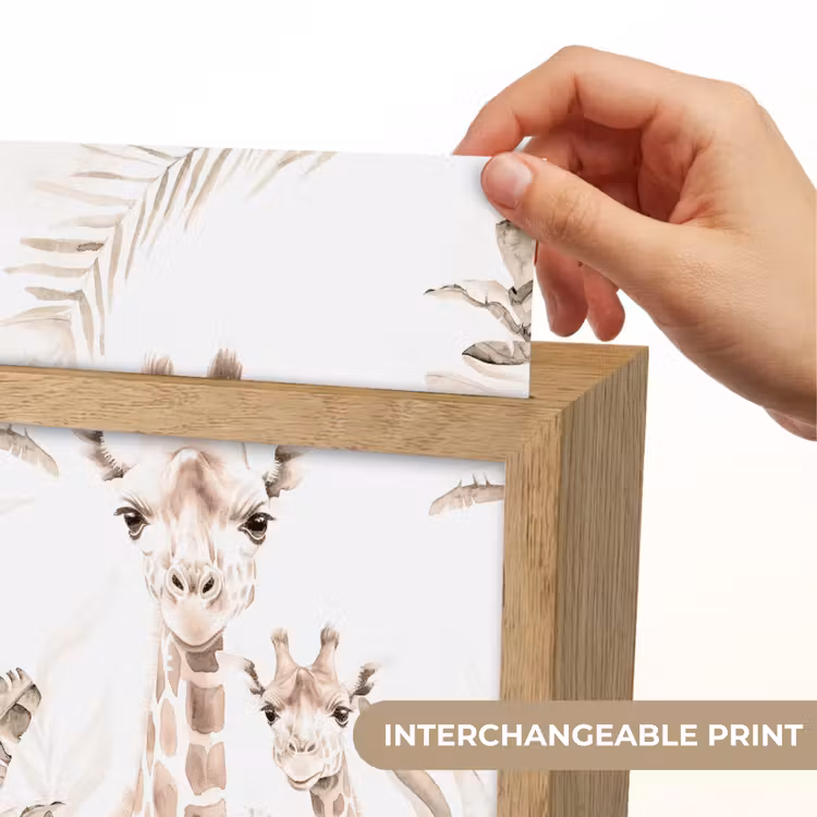 Giraffe - Jungle - Bruin - Kinderen Light Box met kabel (Kinderlampje) klein -USP_websiteprintEN