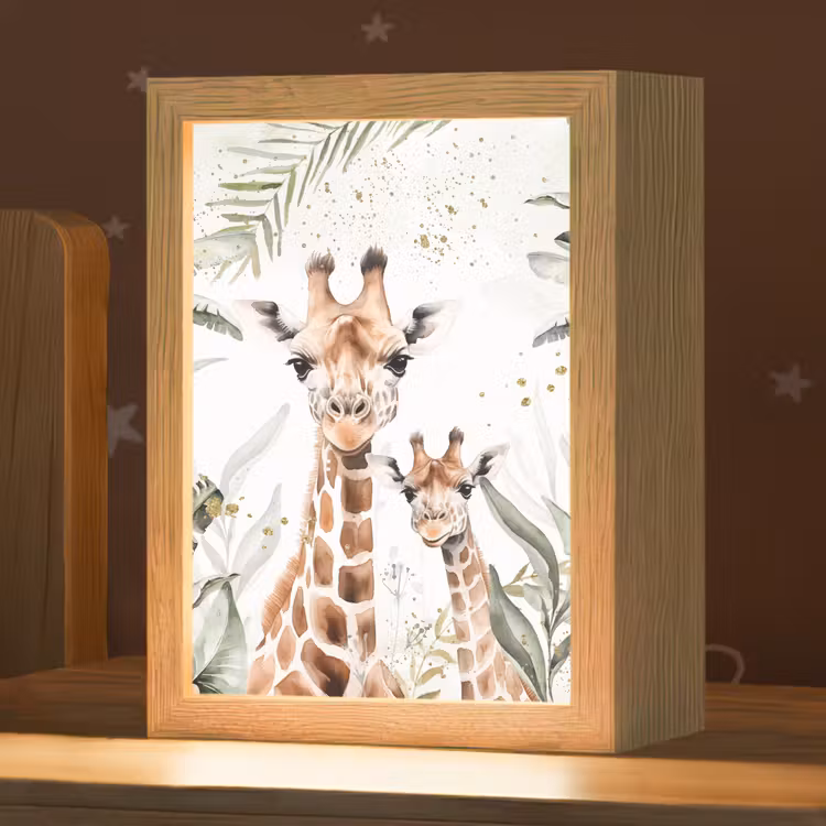 Giraffe - Natuur - Kinderen - Dieren Light Box met kabel klein -zzz_3d_website