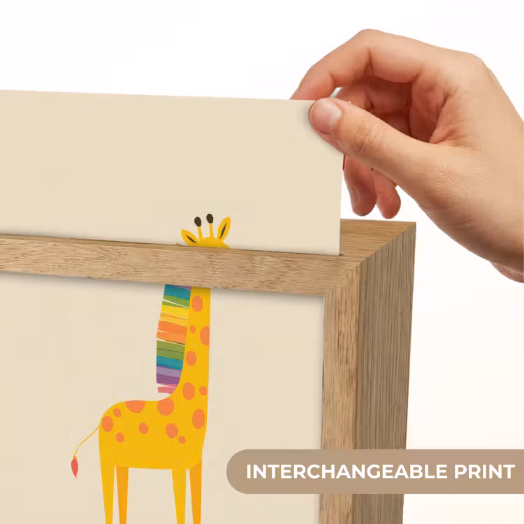 Giraffe - Regenboogmanen - Beige Light Box met kabel (Kinderlampje) klein -USP_websiteprintEN