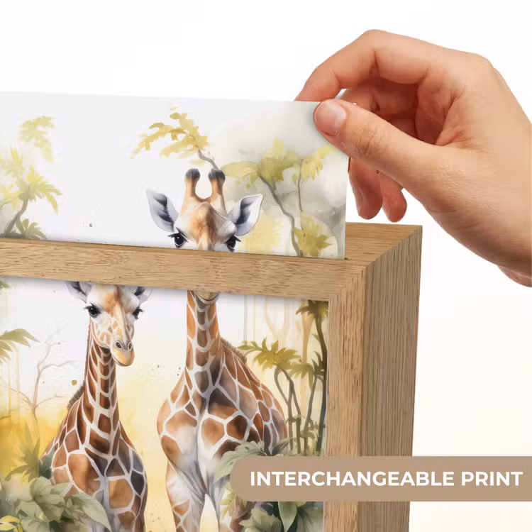 Giraffe - Wilde dieren - Natuur - Kinderen Light Box met kabel (Kinderlampje) klein -USP_websiteprintEN