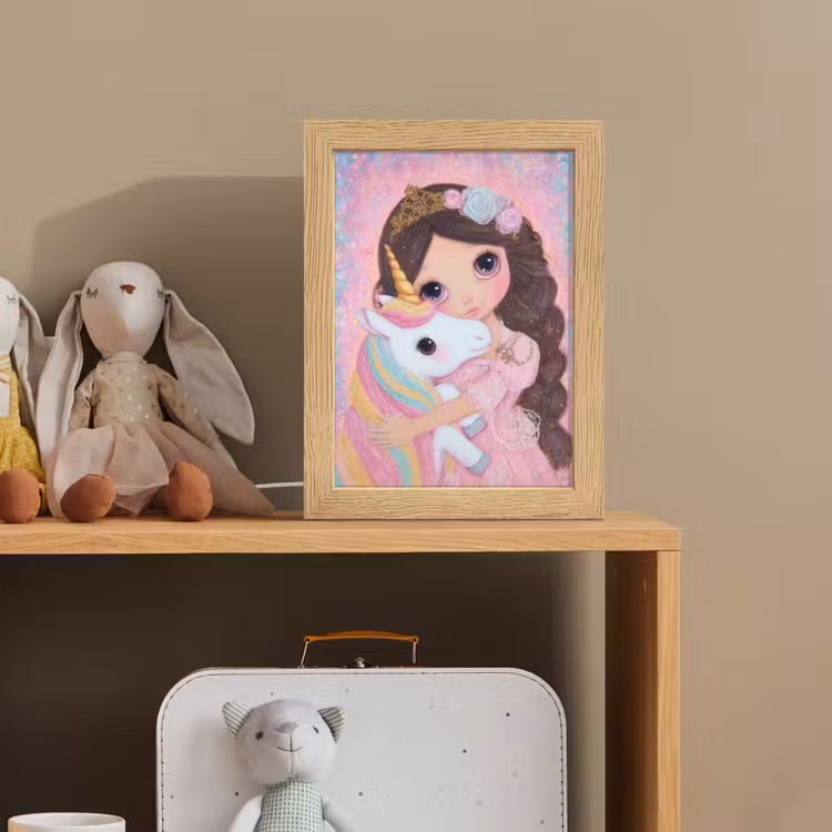 Meisje - Eenhoorn - Glitter Light Box met kabel klein -sfeer2_kind