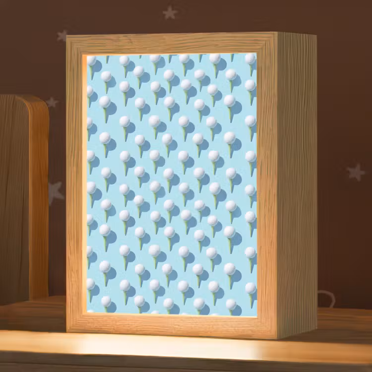 Golf - Ballen - Blauw Light Box met kabel (Kinderlampje) klein 904 -zzz_3d_website