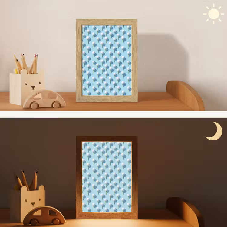 Golf - Ballen - Blauw Light Box met kabel (Kinderlampje) klein 904 -sfeer3_kind