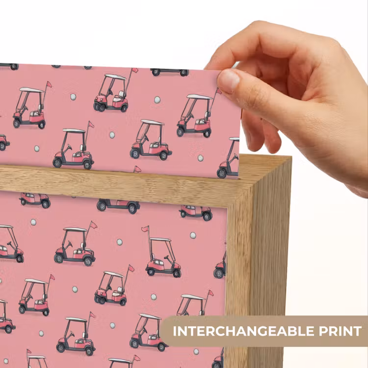 Golfkar - Retro - Roze Light Box met kabel (Kinderlampje) klein 904 -USP_websiteprintEN