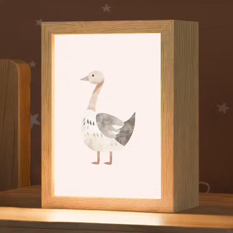 Gans - Dier - Pastel kleuren Light Box met kabel klein -zzz_3d_website