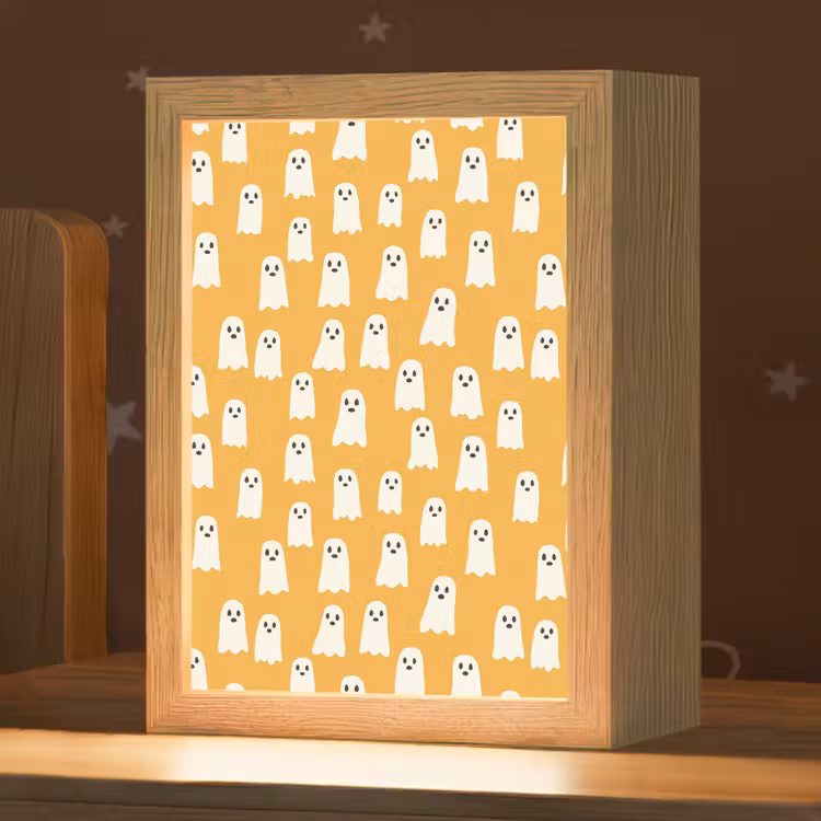 Halloween - Spookjes - Oker Light Box met kabel (Kinderlampje) klein 904 -zzz_3d_website
