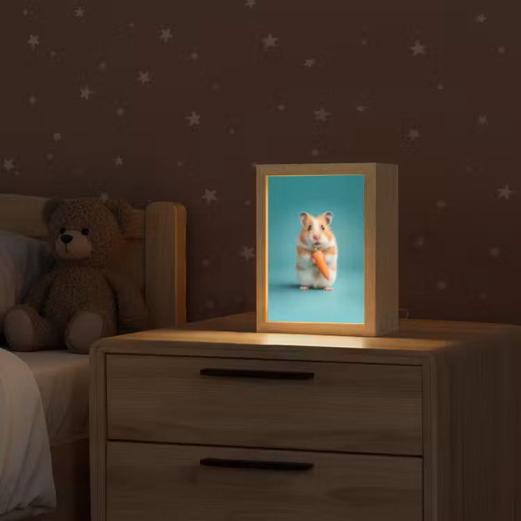 Hamster - Wortel - Blauw Light Box met kabel klein -sfeer1_kind